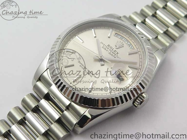 President Best Dial 36 Edition Bp Silver Maker 128239 Bracelet Day-Date SS on 0930